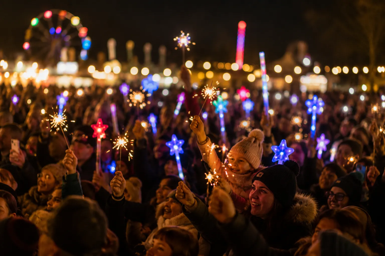 Sparklers and flashing toys